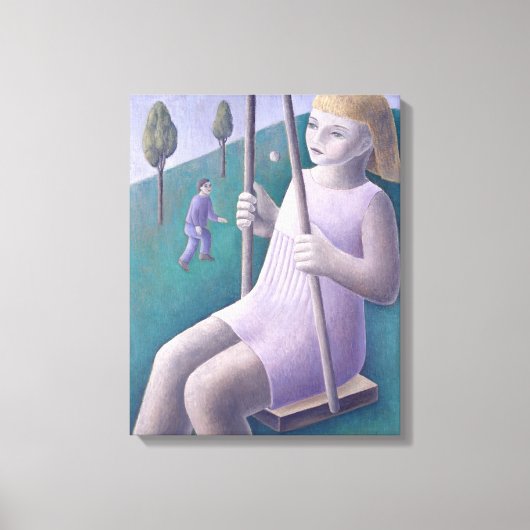 Girl on Swing 1996 Canvas Afdruk (Voorkant)