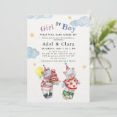 Girl or Boy Gender Reveal Invitation  (Debout devant)