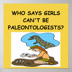 GIRL paleontoloog Poster
