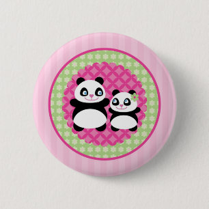 Girl Panda Beer Button