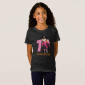 Girl Parrot 1er anniversaire fête pirate T-shirt (Devant entier)