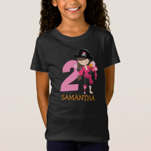 Girl Parrot 2e Birthday party pirate T-Shirt