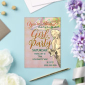 Girl Party Acrylic Invitation (Insitu (Mariage))