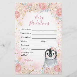 Girl Penguin Winter Snowflake Baby