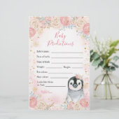 Girl Penguin Winter Snowflake Baby (Staand voorkant)