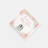 Girl Penguin Winter Snowflake Baby shower Napkins Servet (Hoek)