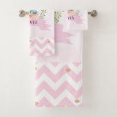 Girl Peter Rabbit Pink Custom Bad Handdoek (Insitu)