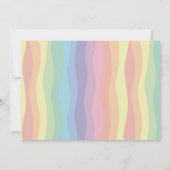 Girl Photo Anniversaire Invitation Arc-en-ciel Enf (Dos)