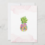 Girl Pineapple Baby shower Kaart (Achterkant)