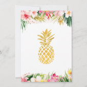 Girl Pineapple Baby shower Kaart (Achterkant)