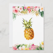 Girl Pineapple Baby shower Kaart (Achterkant)