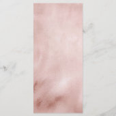 Girl Pink Bow Shell Baby Shower Flat Menu (Achterkant)