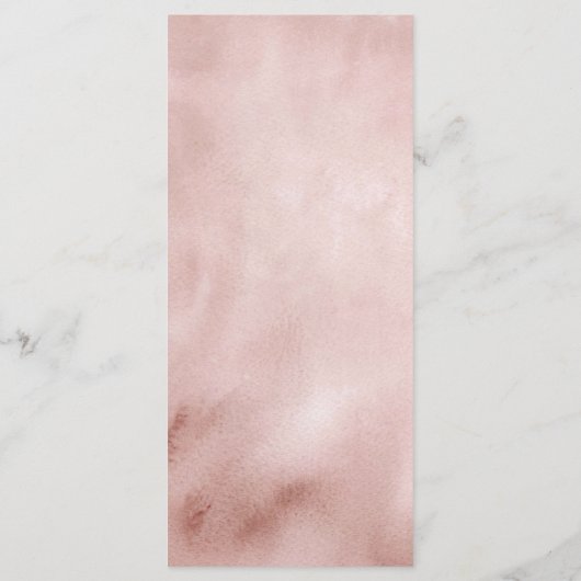 Girl Pink Bow Shell Baby Shower Flat Menu (Dos)