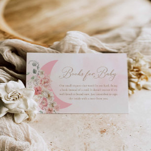Girl Pink Moon Books voor Baby Informatiekaartje