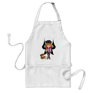 Girl Pirate Faery met Treasure en Flag Schort
