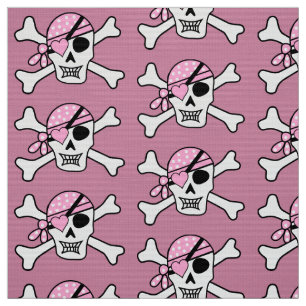 Girl Pirate Skull en Botten Roze Stof