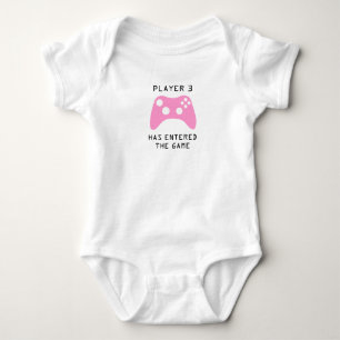Girl Player 3 heeft de game Video Game Baby ingevo Romper