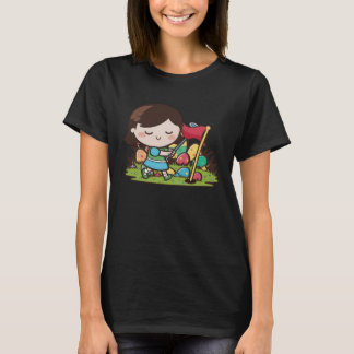 Girl Playing Golf Golf Easter T-shirt