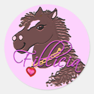 Girl Pony Fillicia Ronde Sticker