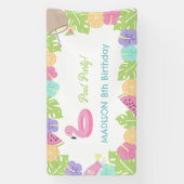 Girl Pool party Banner (Verticaal)