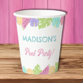 Girl Pool party Banner Papieren Bekers
