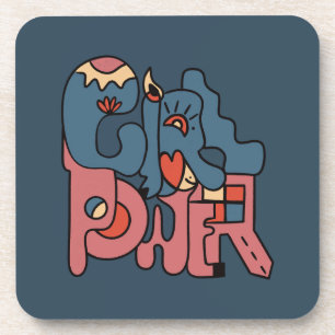 Girl Power Bier Onderzetter