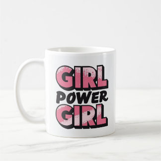 Girl Power Bold Typography – Empowering Graphic Koffiemok