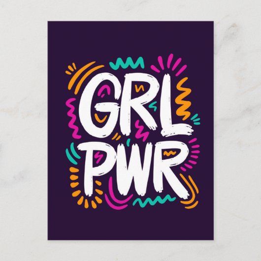 Girl Power Briefkaart (Voorkant)