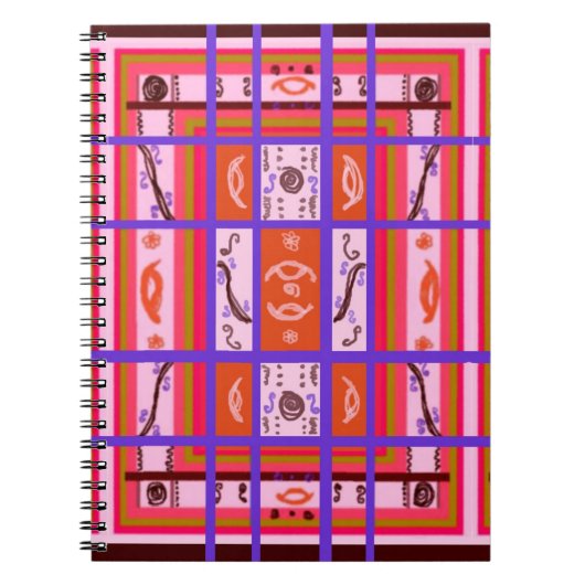 Girl Power curvy plaid journal abstrait (Devant)