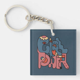Girl Power Dark-versie Sleutelhanger