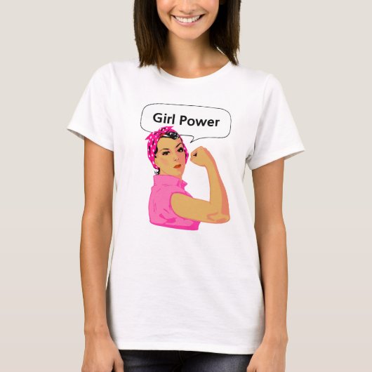 Girl Power Editable Text T-Shirt (Voorkant)