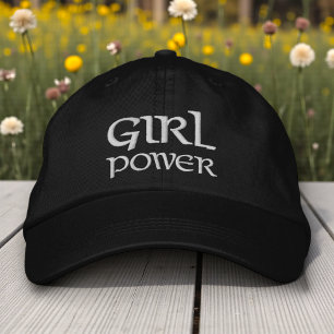 Girl Power Eenvoudige Moderne Typografie Aangepast Geborduurde Pet