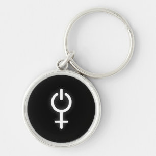 Girl Power Electronic Symbol for Gamer Vrouw Sign Sleutelhanger