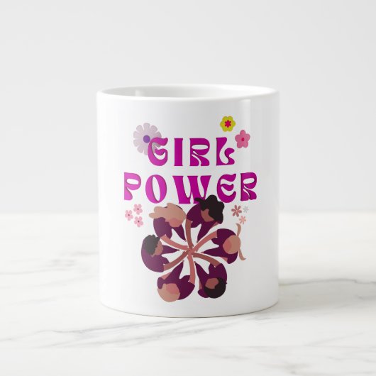 Girl Power Extra Grote Beker (Voorkant)