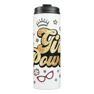 Girl Power:  feministisch glitter. Thermosbeker