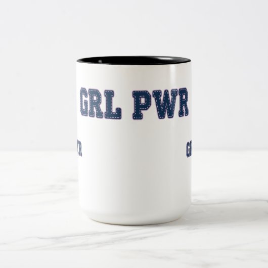 Girl Power - GRL PWR Tweekleurige Koffiemok (Center)