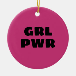 Girl Power Keramisch Ornament