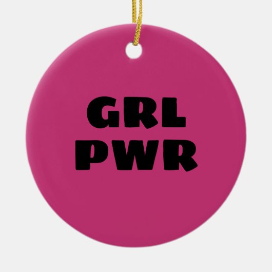 Girl Power Keramisch Ornament (Voorkant)