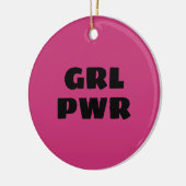 Girl Power Keramisch Ornament (Links)
