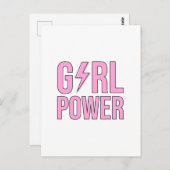 Girl Power Lightning Briefkaart (Voorkant / Achterkant)