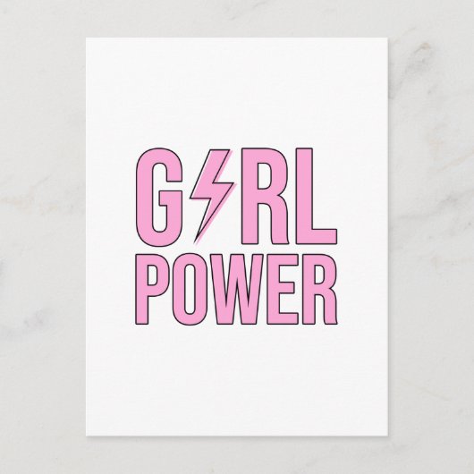 Girl Power Lightning Briefkaart (Voorkant)