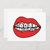 Girl Power Lips Briefkaart (Voorkant / Achterkant)