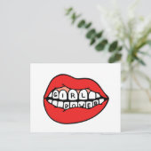 Girl Power Lips Briefkaart (Staand voorkant)