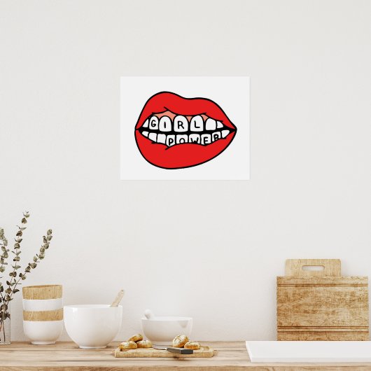 Girl Power Lips Poster (Keuken)