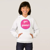 Girl Power on Pink and Paarse Hoodie Sweatshirt (Voorkant volledig)