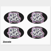 Girl Power Ovale Sticker (Vel)