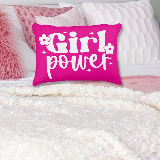 Girl Power Pink Accent Pillow Accent Kussen (Creator heeft geüpload)
