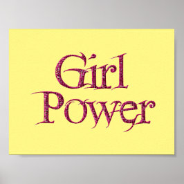 Girl Power Poster, geel Poster
