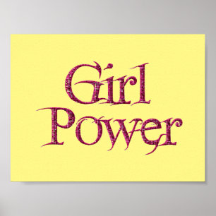 Girl Power Poster, geel Poster