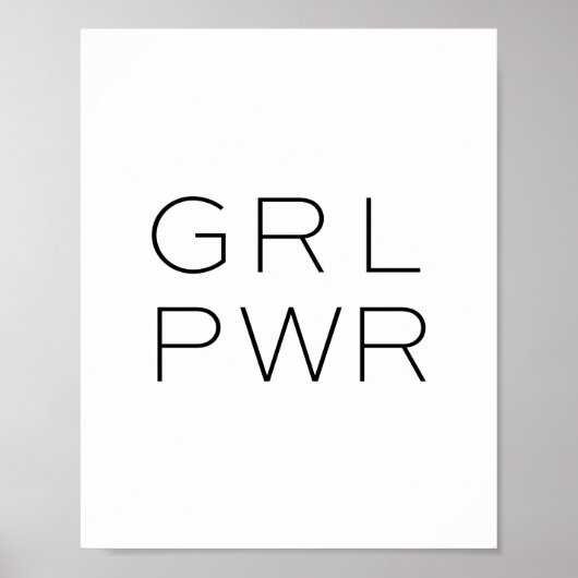 Girl Power Print, GRL PWR, feministische afdruk Poster (Voorkant)